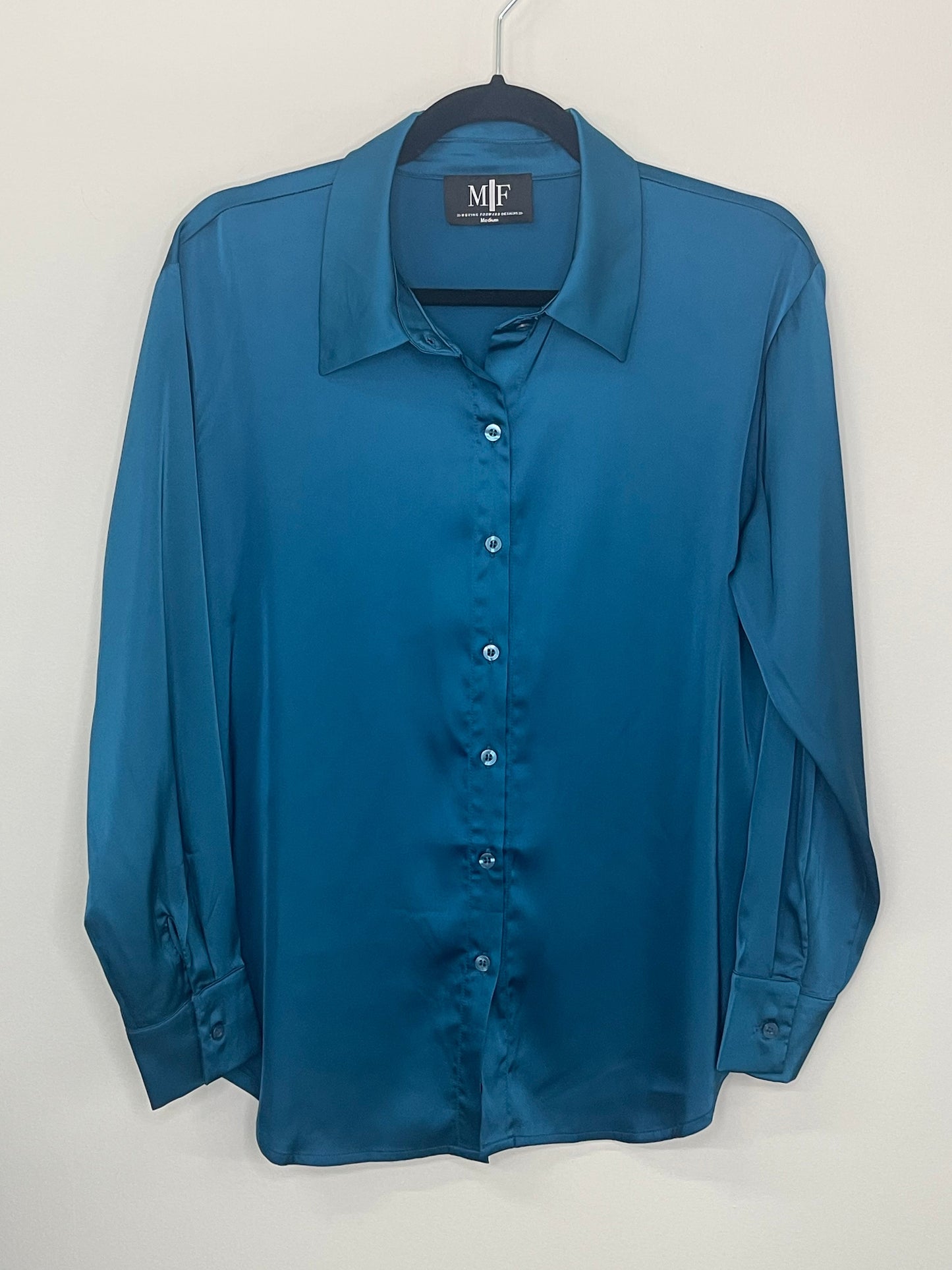 Shirt, Silky Teal, Angel Wings