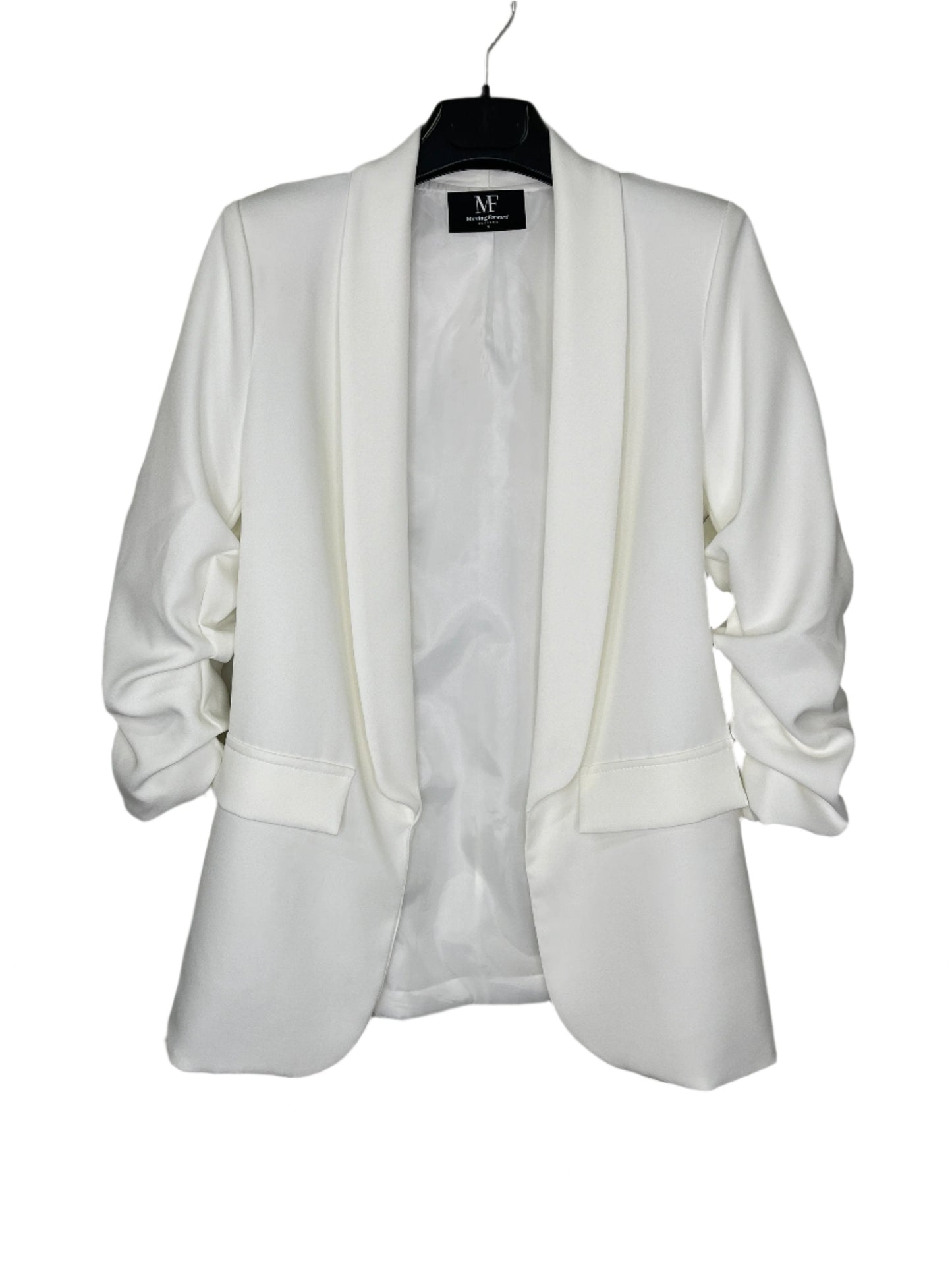 Blazer, Ruched White, Gold Kids