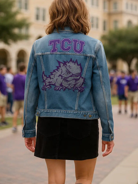 Licensed Game Day Jacket, Denim, TCU Horned Frog
