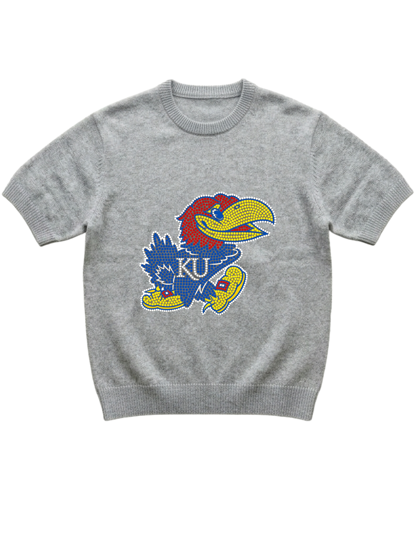 University of Kansas Jayhawks Gray Crewneck Sweater
