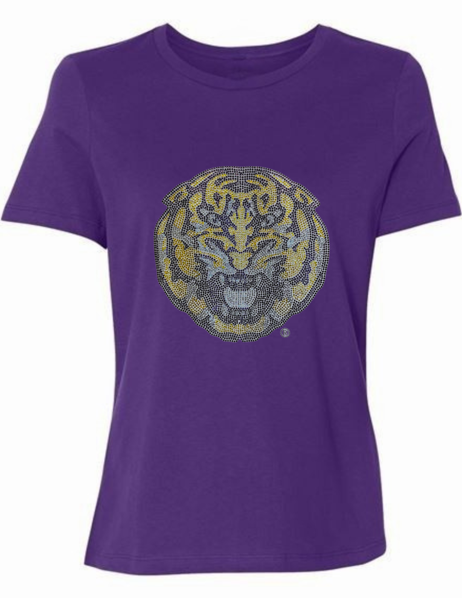 LSU Mike The Tiger Purple Crewneck Short Sleeve T-Shirt