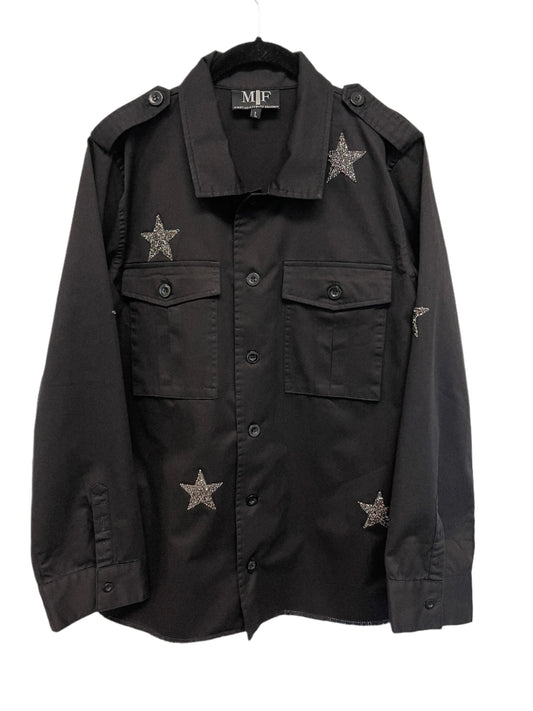 Shacket, Army Black, Gunmetal Stars