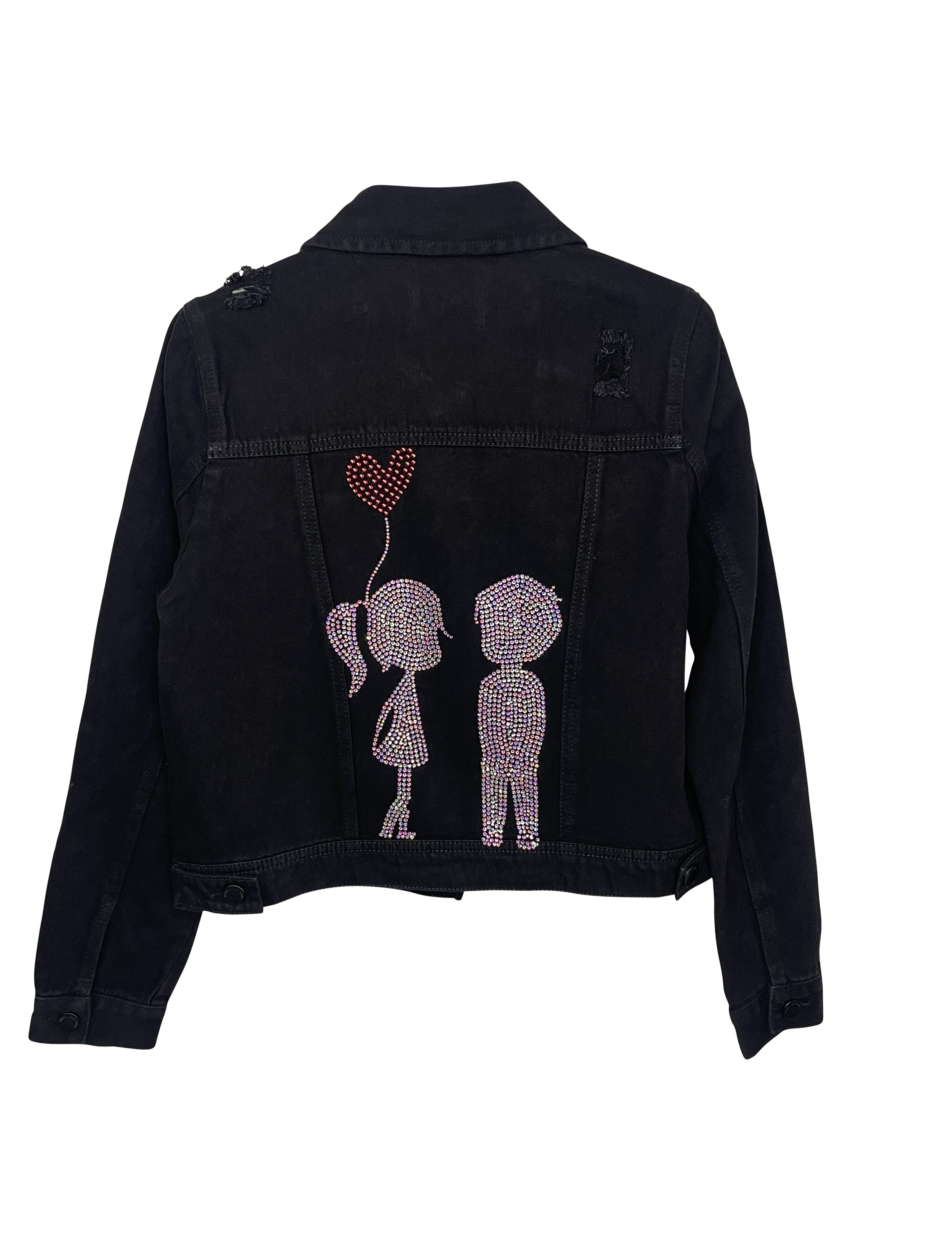 Jacket, Black Denim, Silver Kids