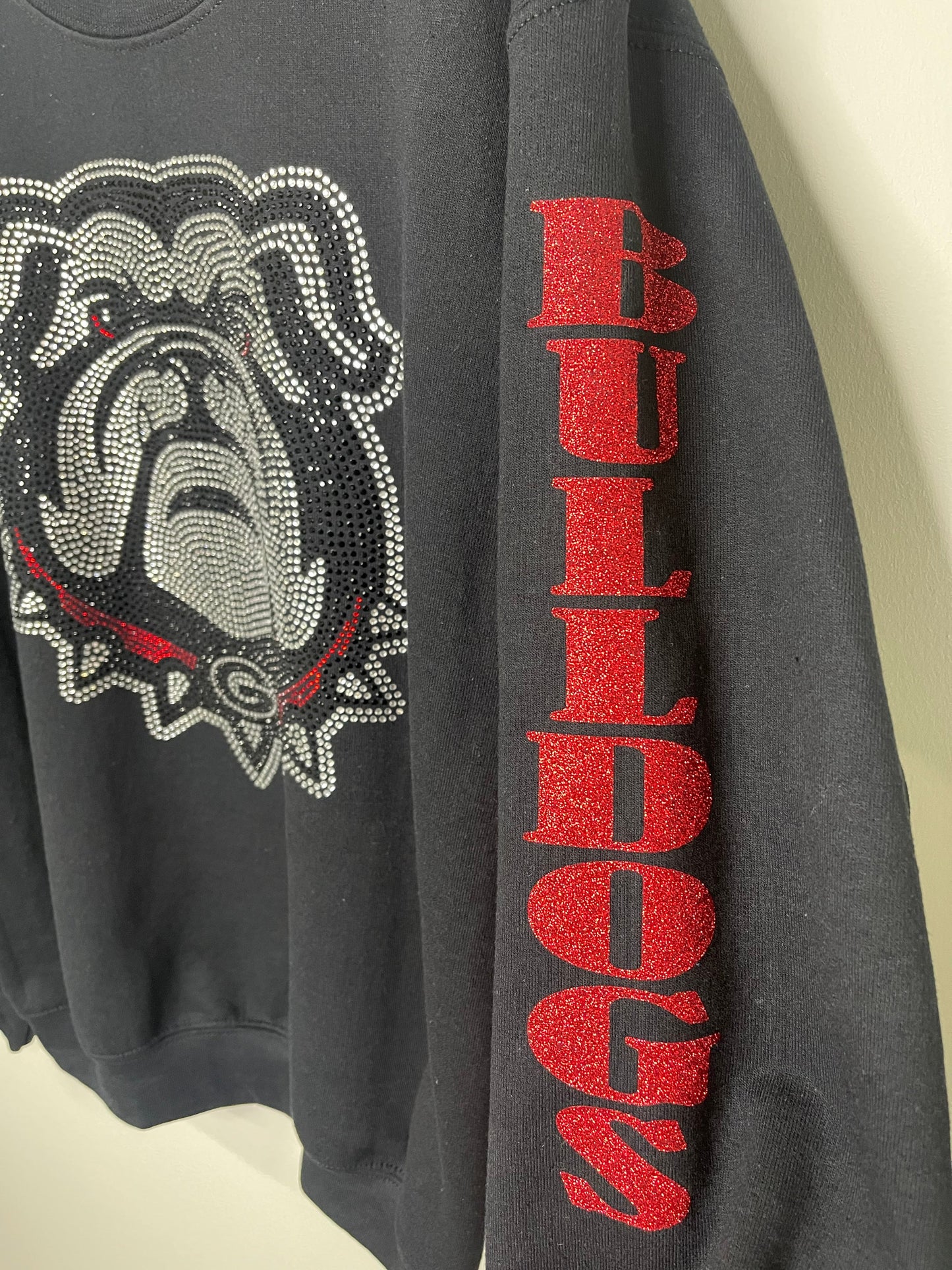 Sweatshirt, Crewneck Black, Bulldogs