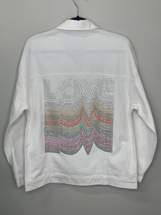Jacket, White Denim Oversized, Love Repeater