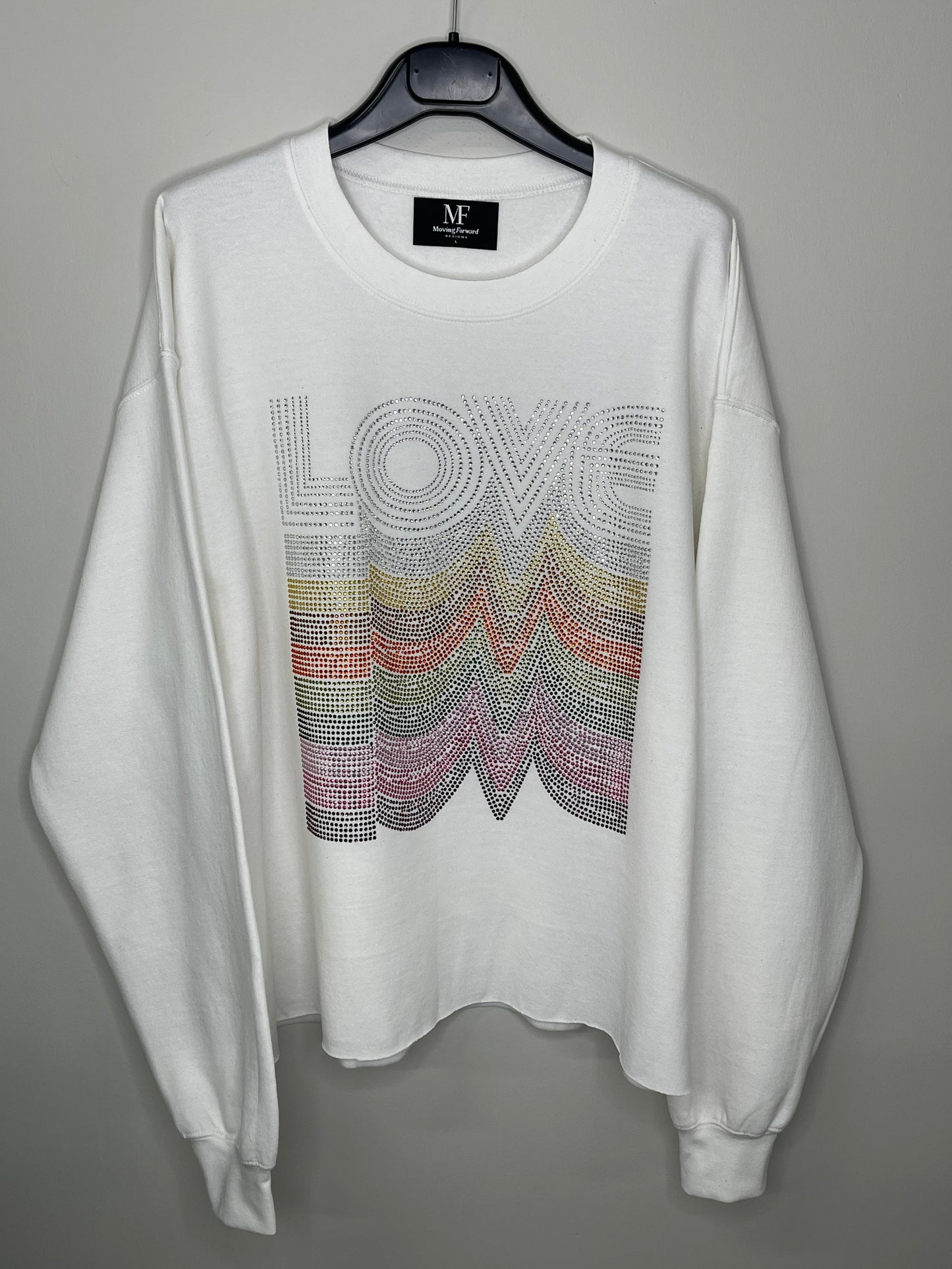 Sweatshirt, Crewneck White, Love Repeater
