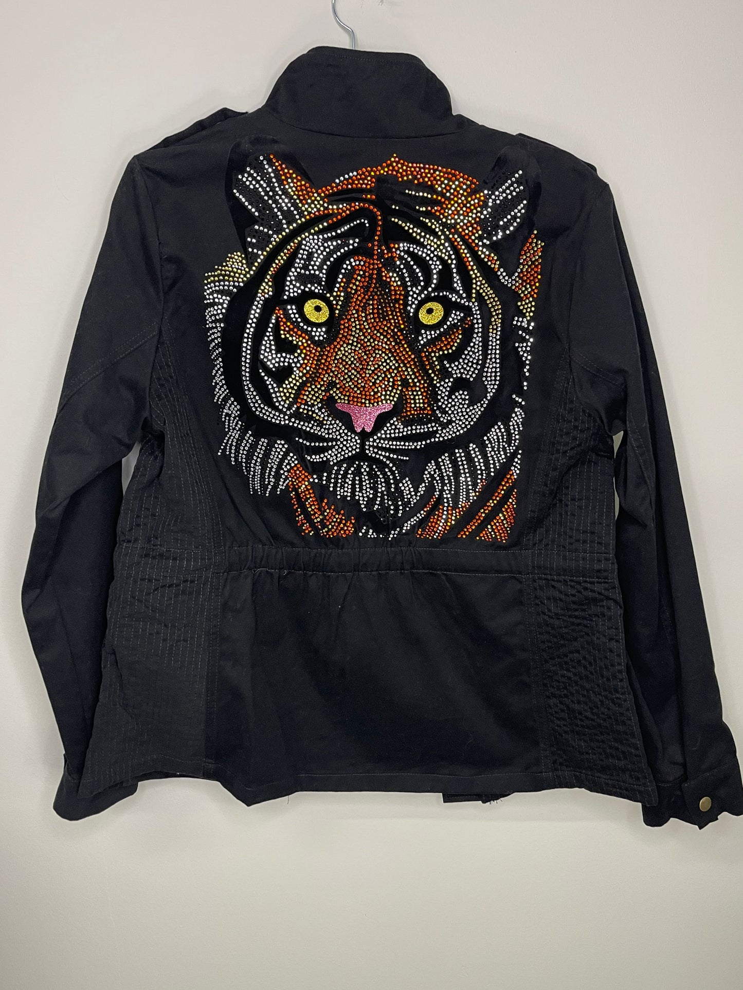 Jacket, Anorak Black, Tiger Face