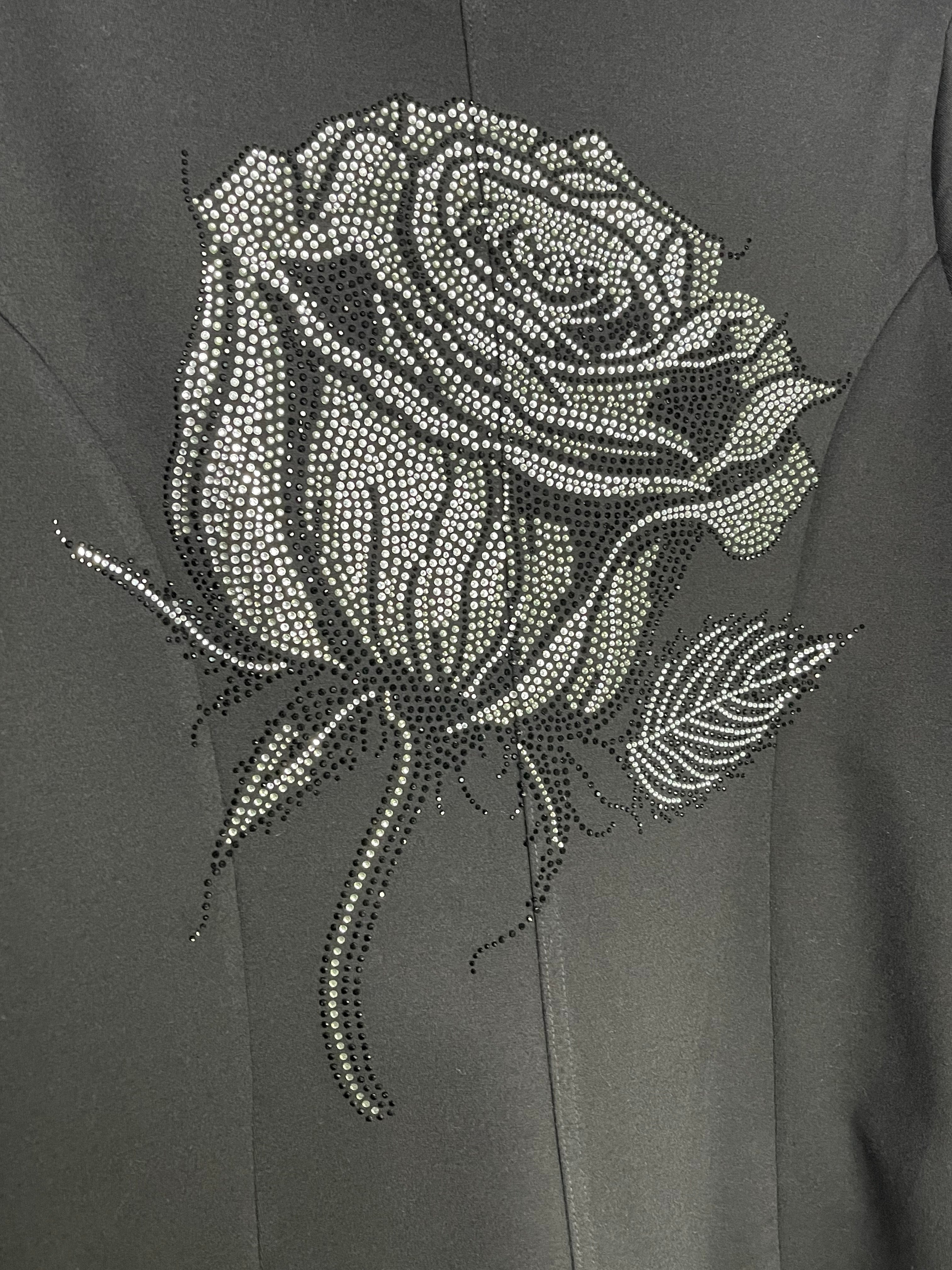 Stretch Patch Pocket Black Gunmetal Rose Blazer