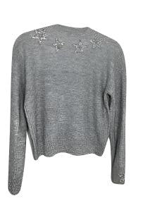 Silver Stars Gray Crewneck Sweater