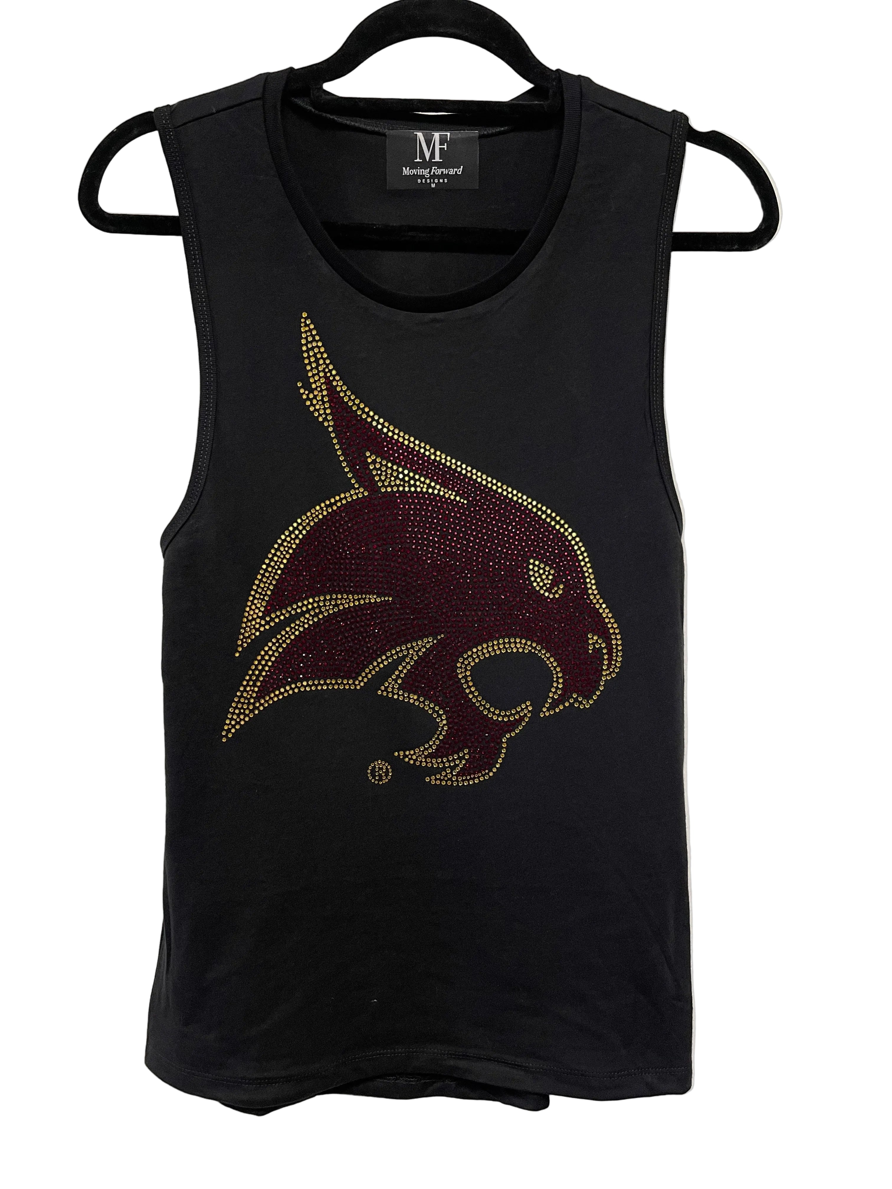 Texas State Bobcat Black Tank Top