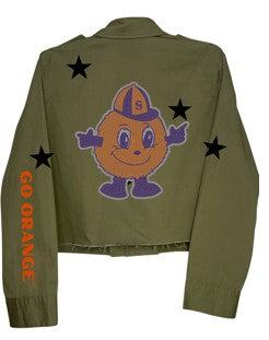 Licensed Game Day Shacket, Army Green, Syracuse Otto Go Orange
