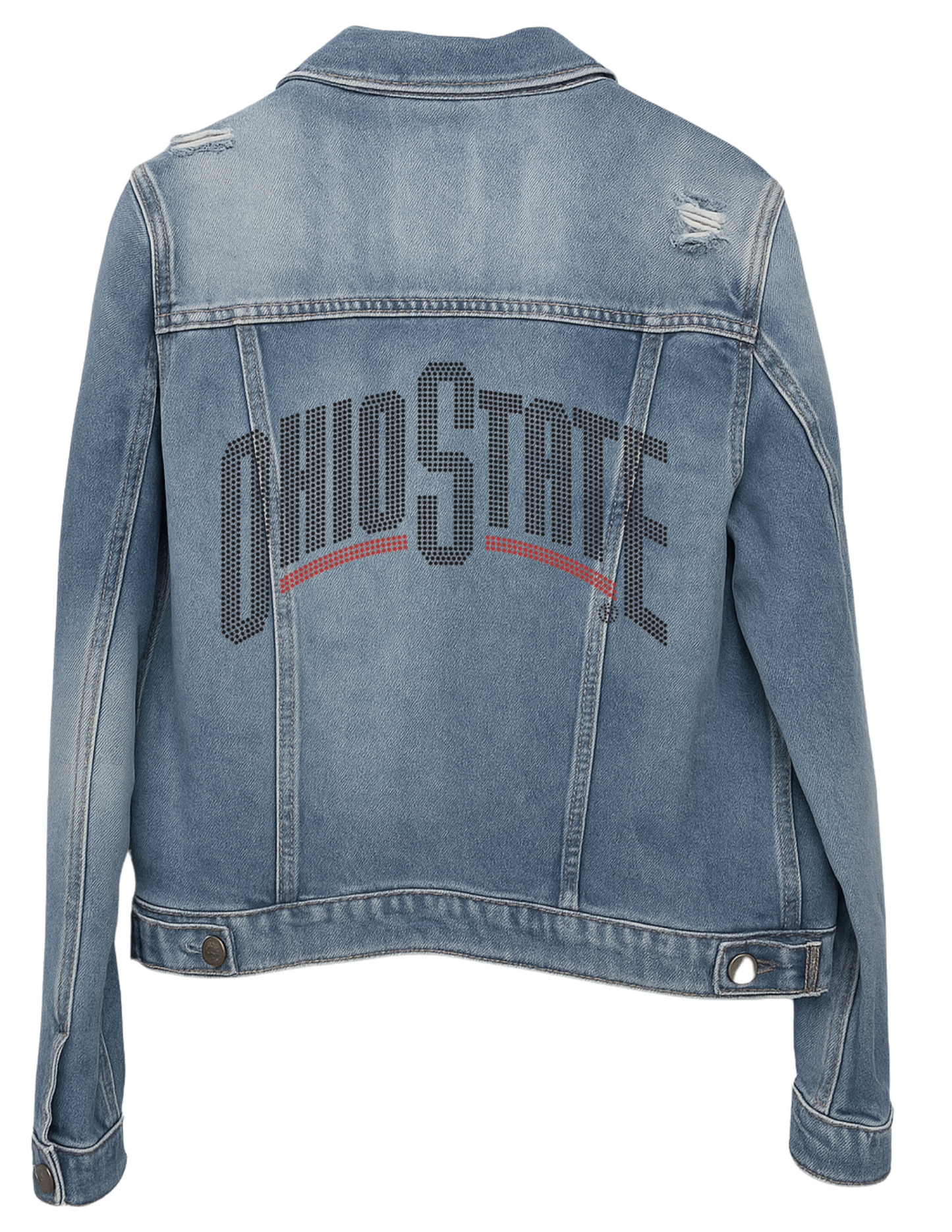 Licensed Game Day Jacket, Blue Denim, Ohio State Curve Black
