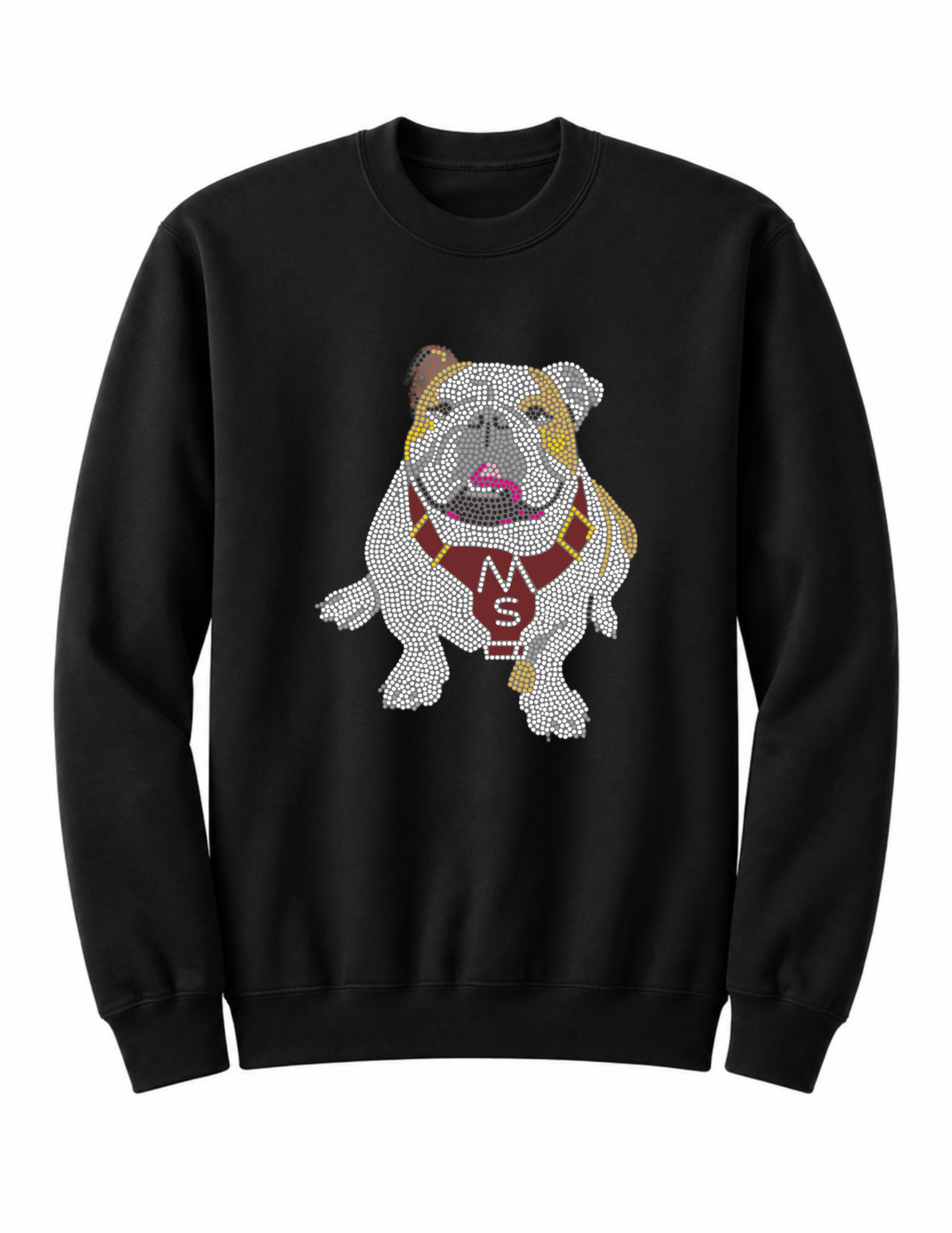 Mississippi State Bulldog Black Crewneck Sweatshirt