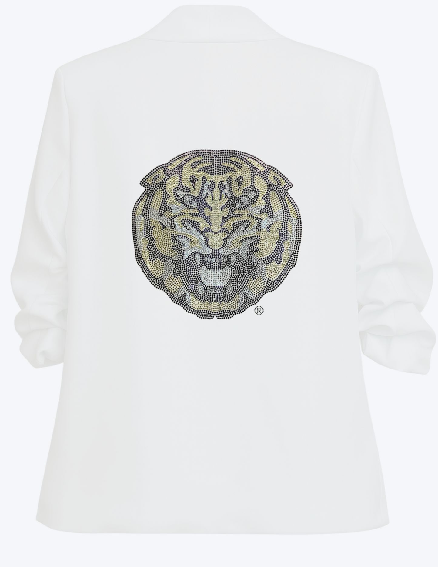Licensed Game Day Blazer, Ruched White, LSU Tiger