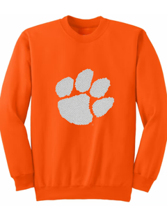 Licensed Game Day Sweatshirt, Orange, Clemson Large Paw
