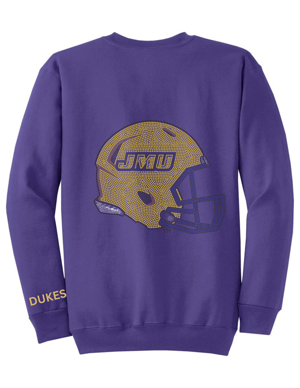 James Madison Helmet Purple Crewneck Sweatshirt