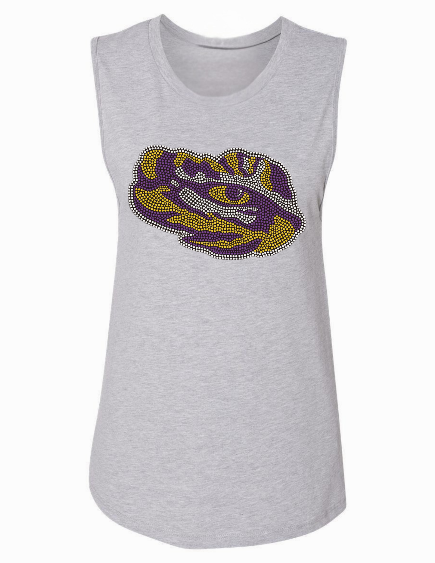 Licensed Game Day Tank Top, Gray, LSU Tiger Eye