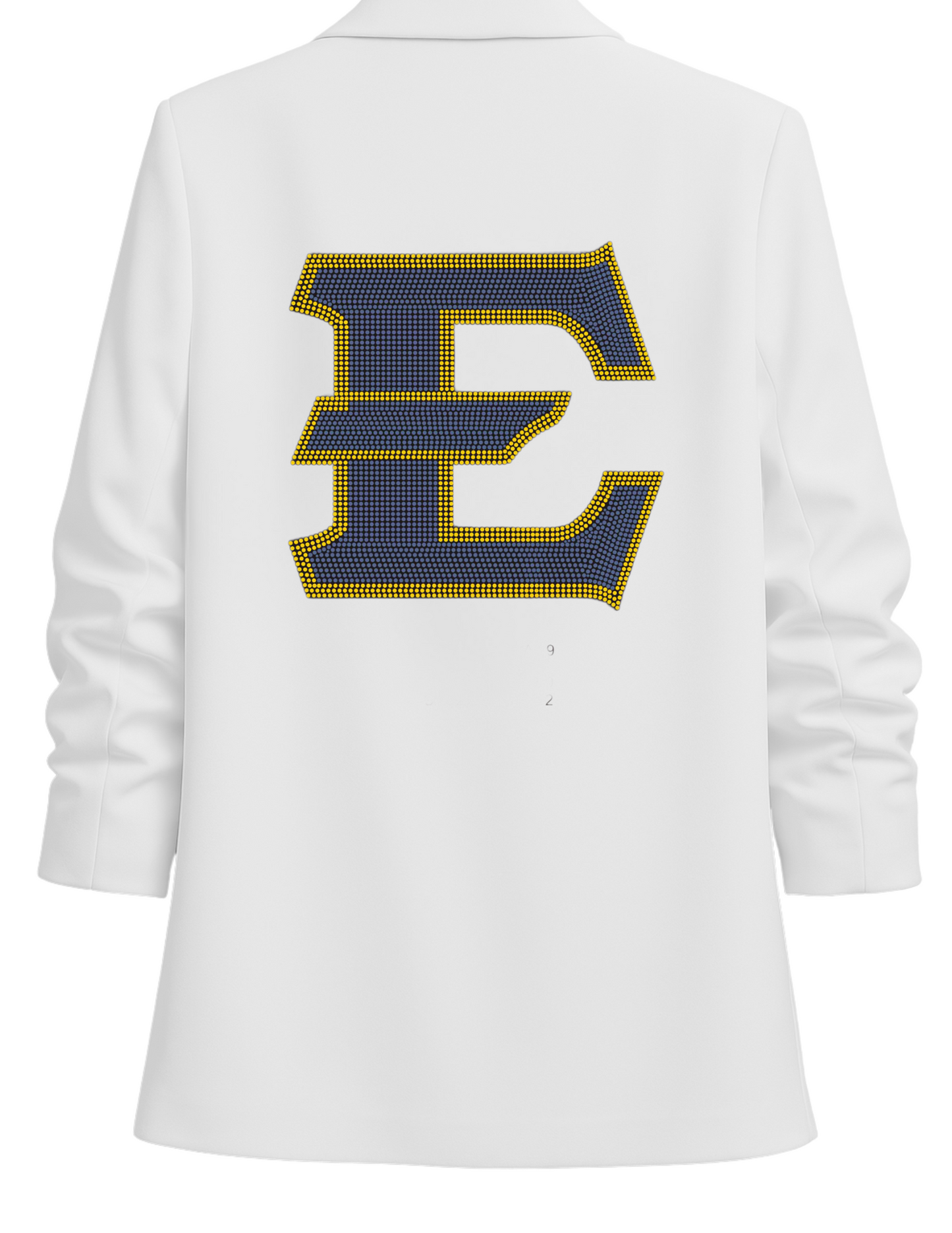 Licensed Game Day Blazer, White Ruched, East Tennessee State E