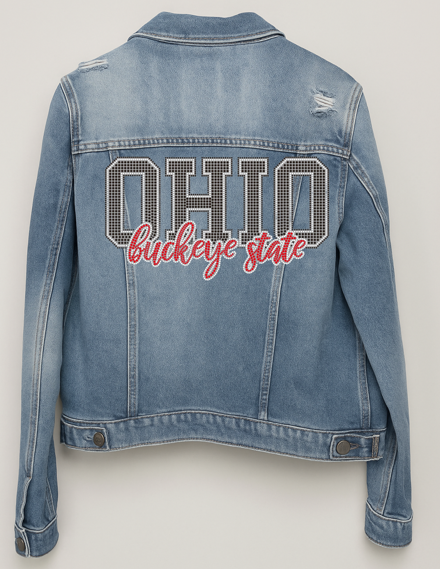 Game Day Jacket, Blue Denim, Ohio Buckeye State