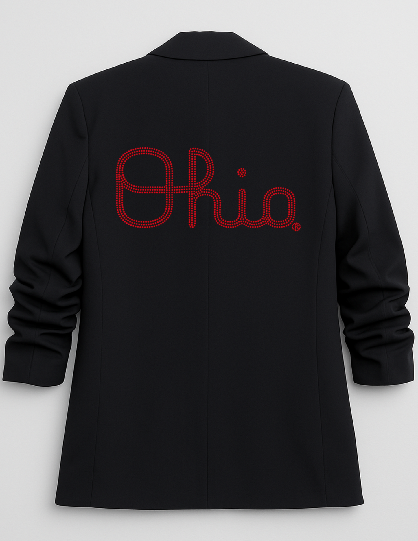 Licensed Game Day Blazer, Black Ruched, Ohio State Script