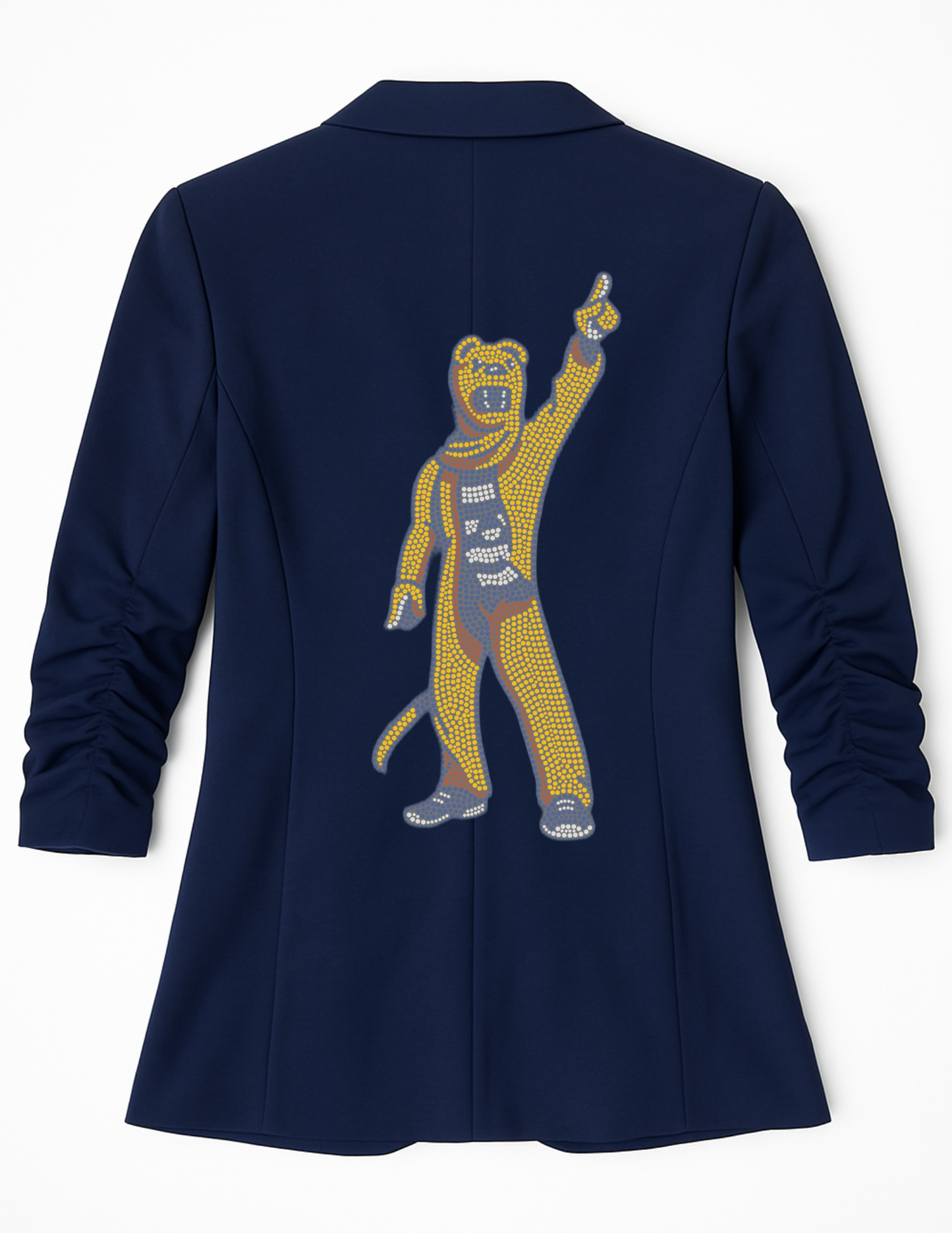 Licensed Game Day Blazer, Navy Ruched, Penn State Full Mascot