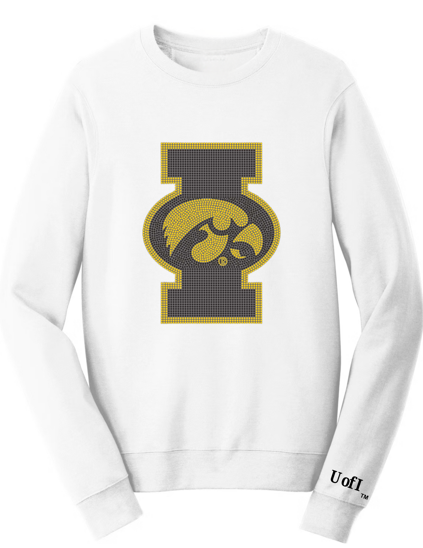 Licensed Game Day Sweatshirt, White, Univ of Iowa I