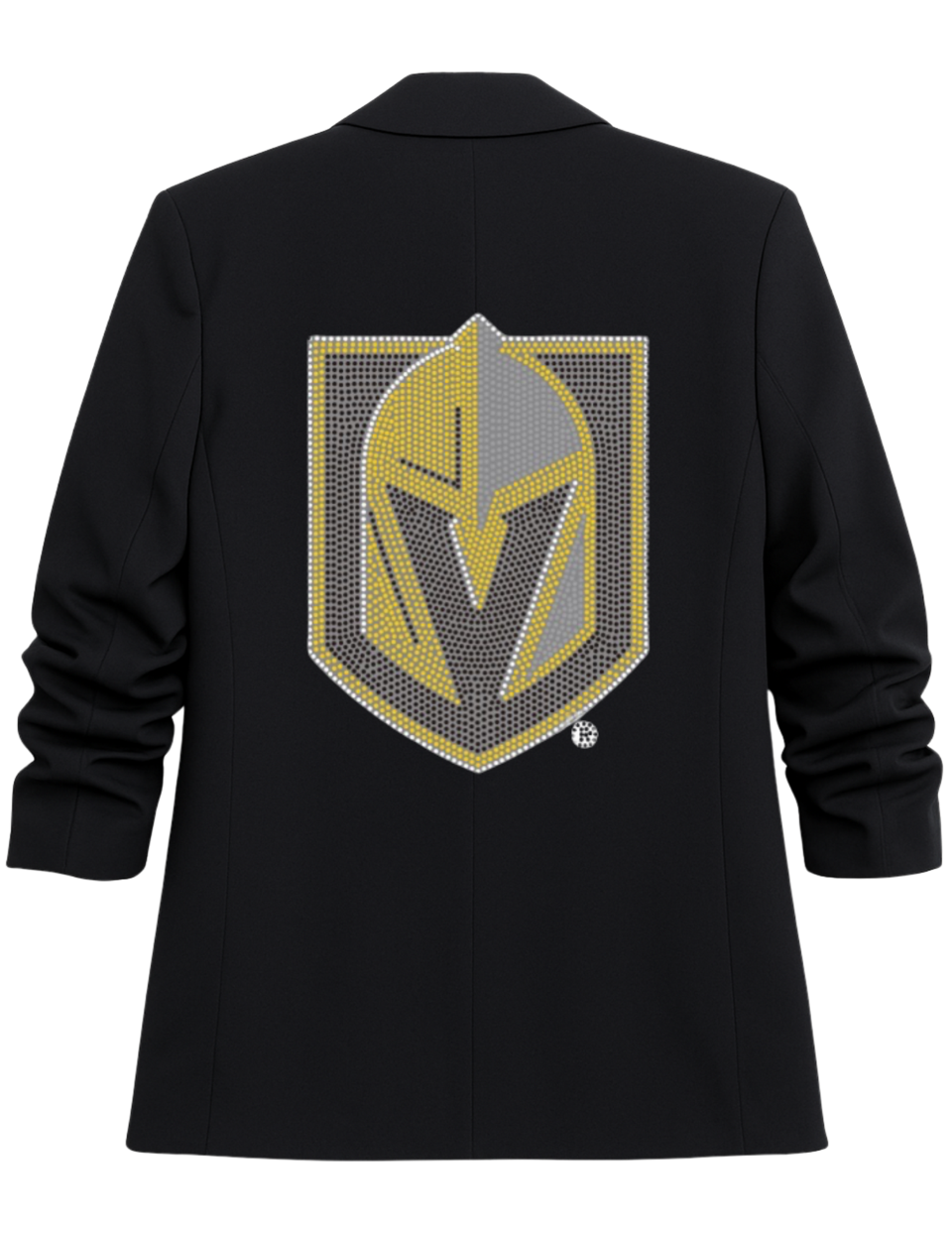 Licensed Game Day Blazer, Black Ruched, Vegas Golden Knights