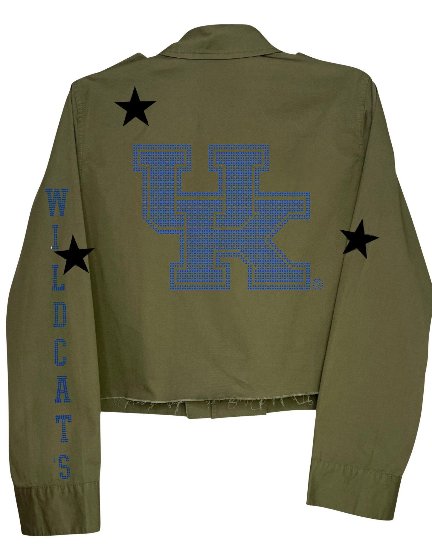 Licensed Game Day Shacket, Army Green, Univ of Kentucky UK Blue Wildcats