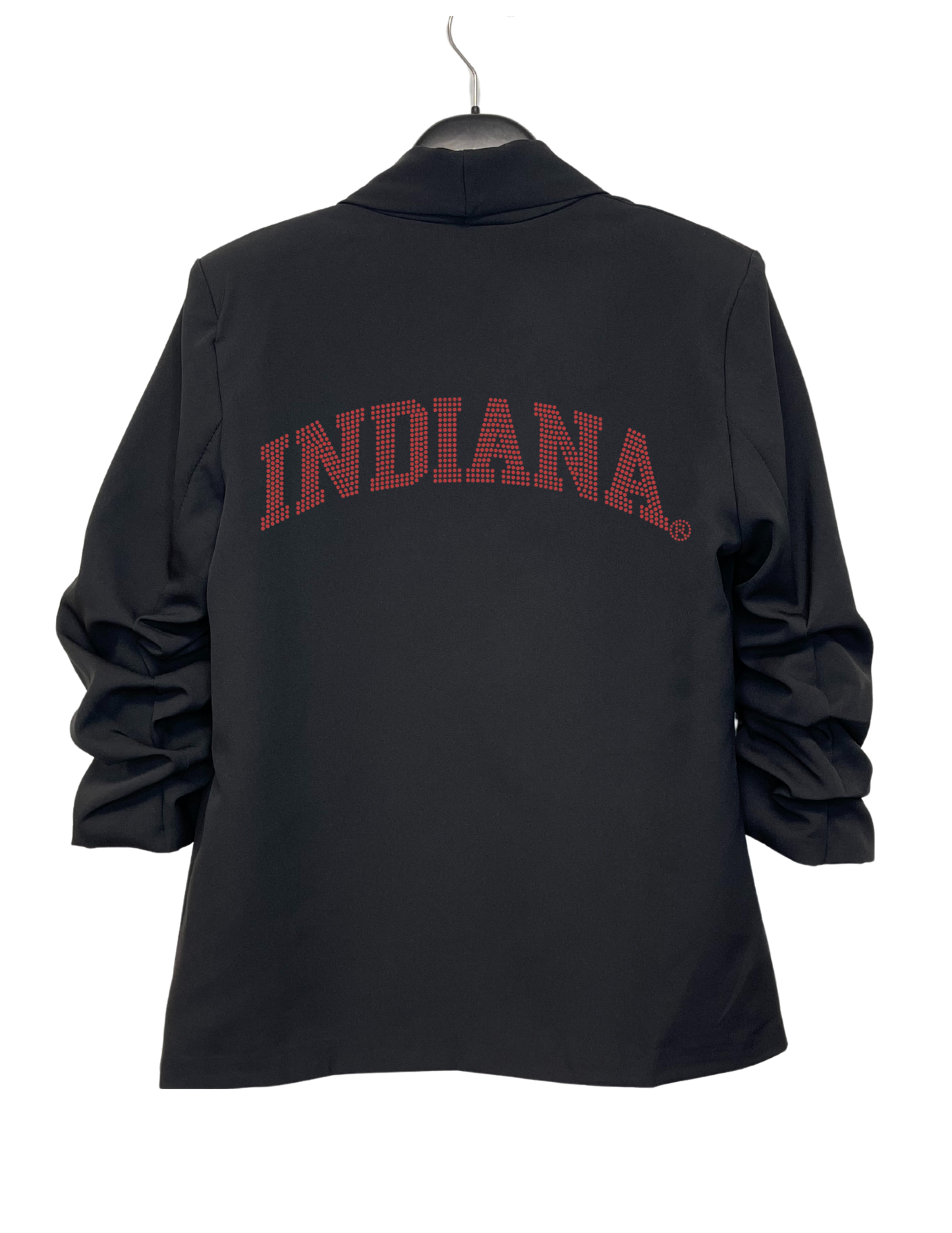 Licensed Game Day Blazer, Ruched Black, Indiana University Curve
