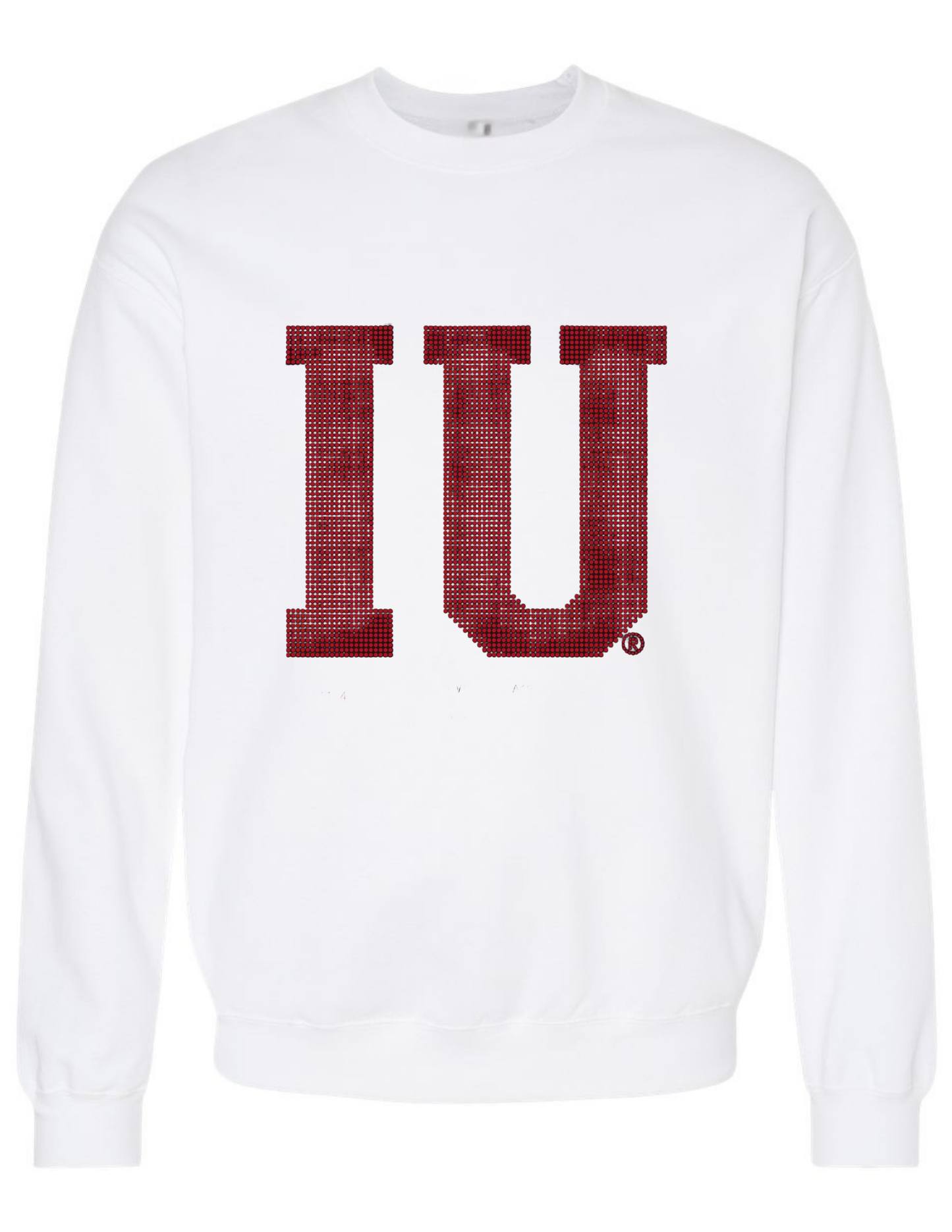 Licensed Game Day Sweatshirt, White, Indiana Univ IU