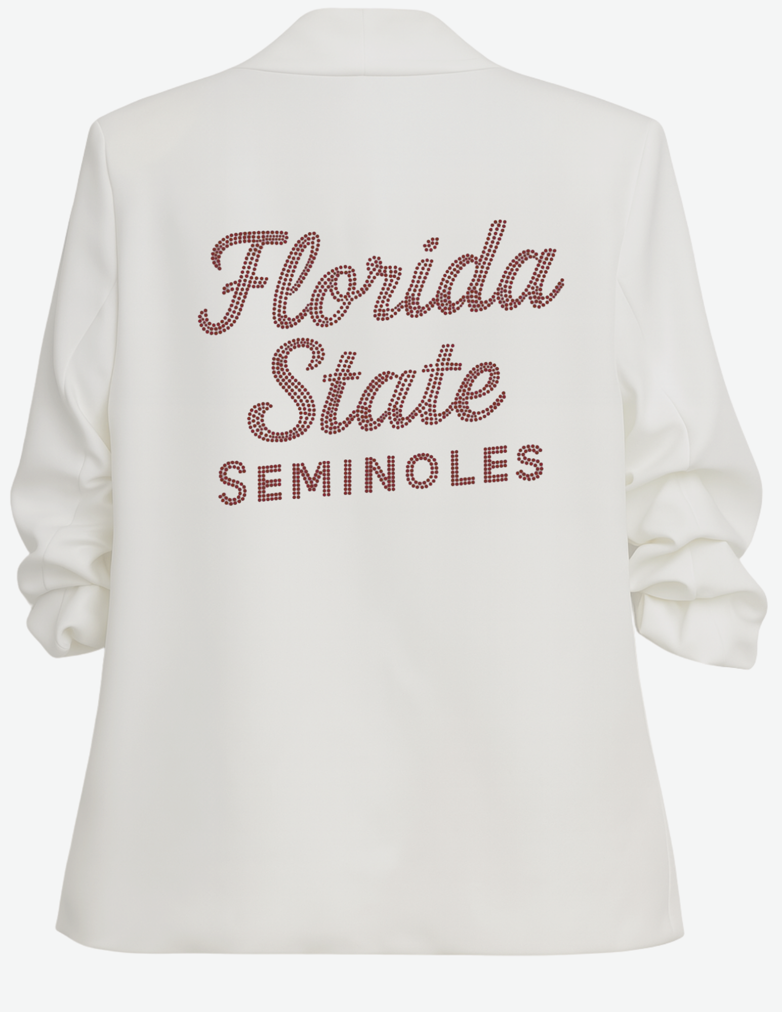 Florida State Seminoles White Ruched Blazer