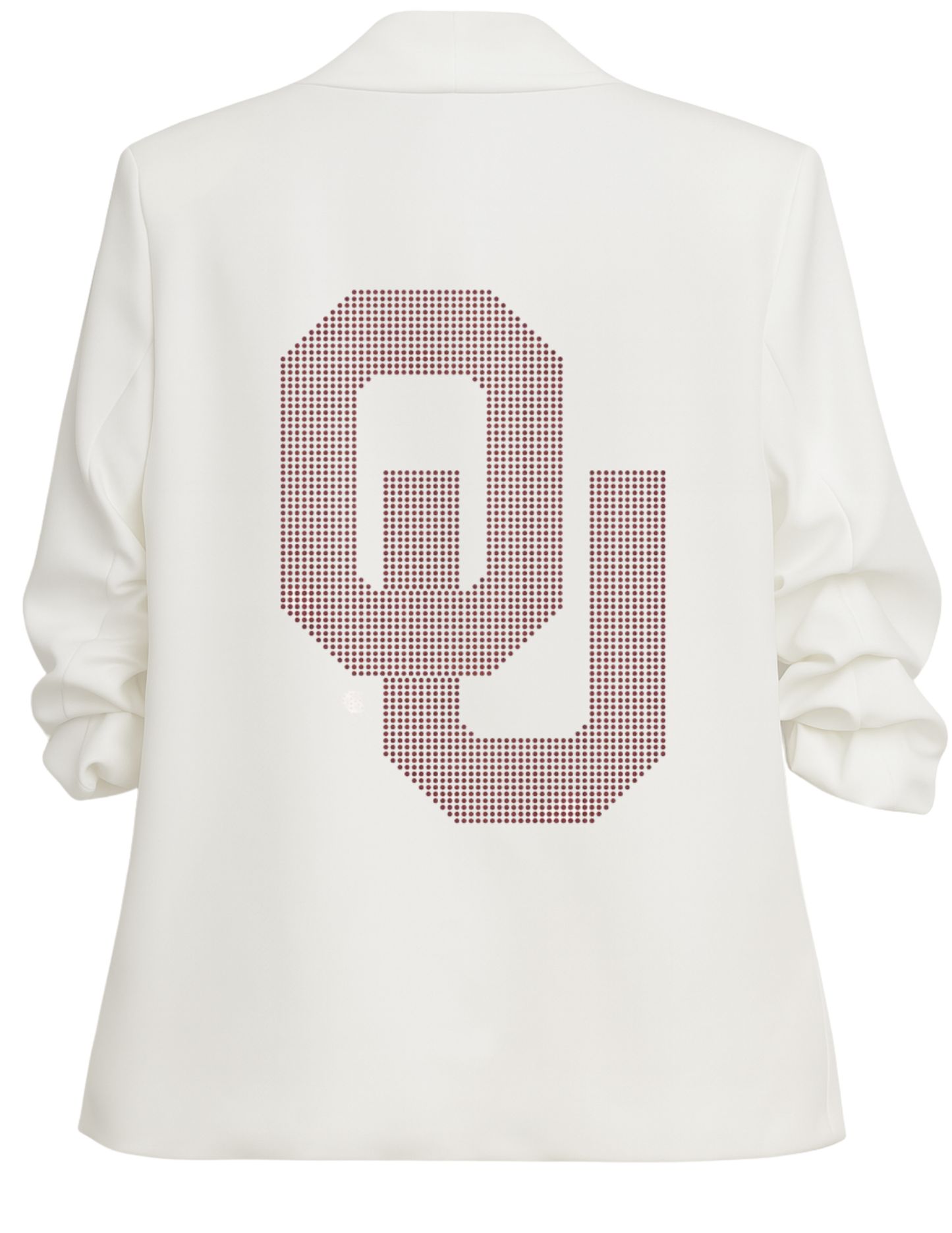 Licensed Game Day Blazer, White, Univ of Oklahoma Interlocking OU