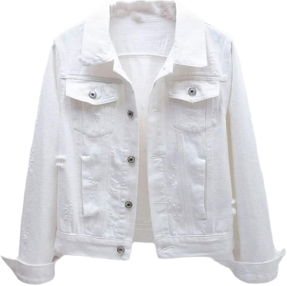 Jacket, Denim, White - KM