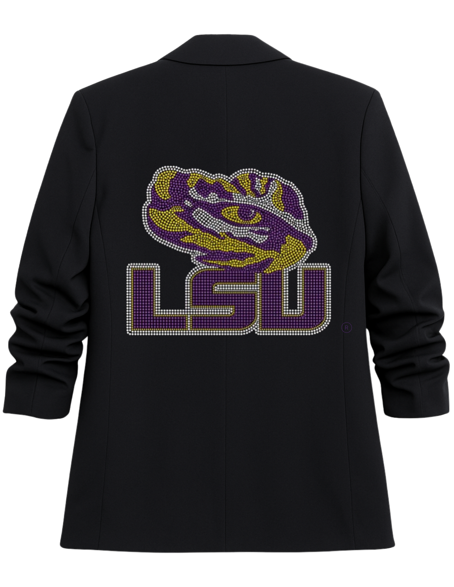 LSU Tiger Eye Black Ruched Sleeve Blazer