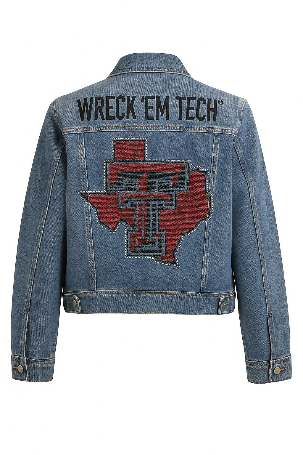 Licensed Game Day Jacket, Denim, Texas Tech TT State Wreck 'Em Tech