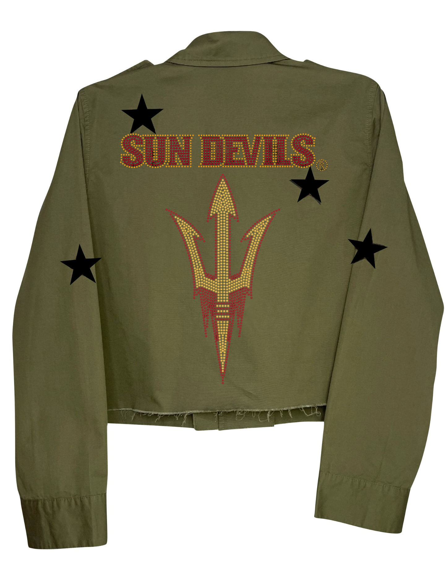 Licensed Game Day Shacket, Army Green, Arizona State Fork 'Em Sun Devils