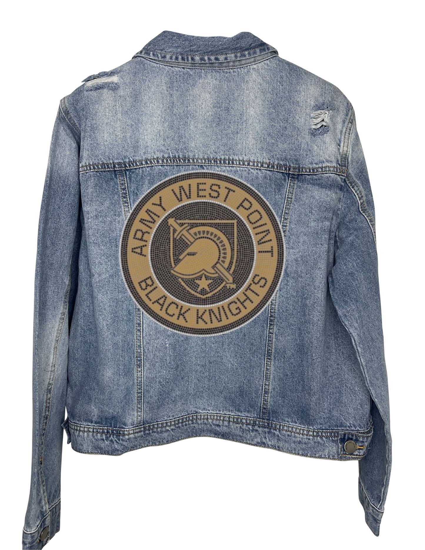 Game Day Jacket, Denim, Army West Point Circle Athena Shield