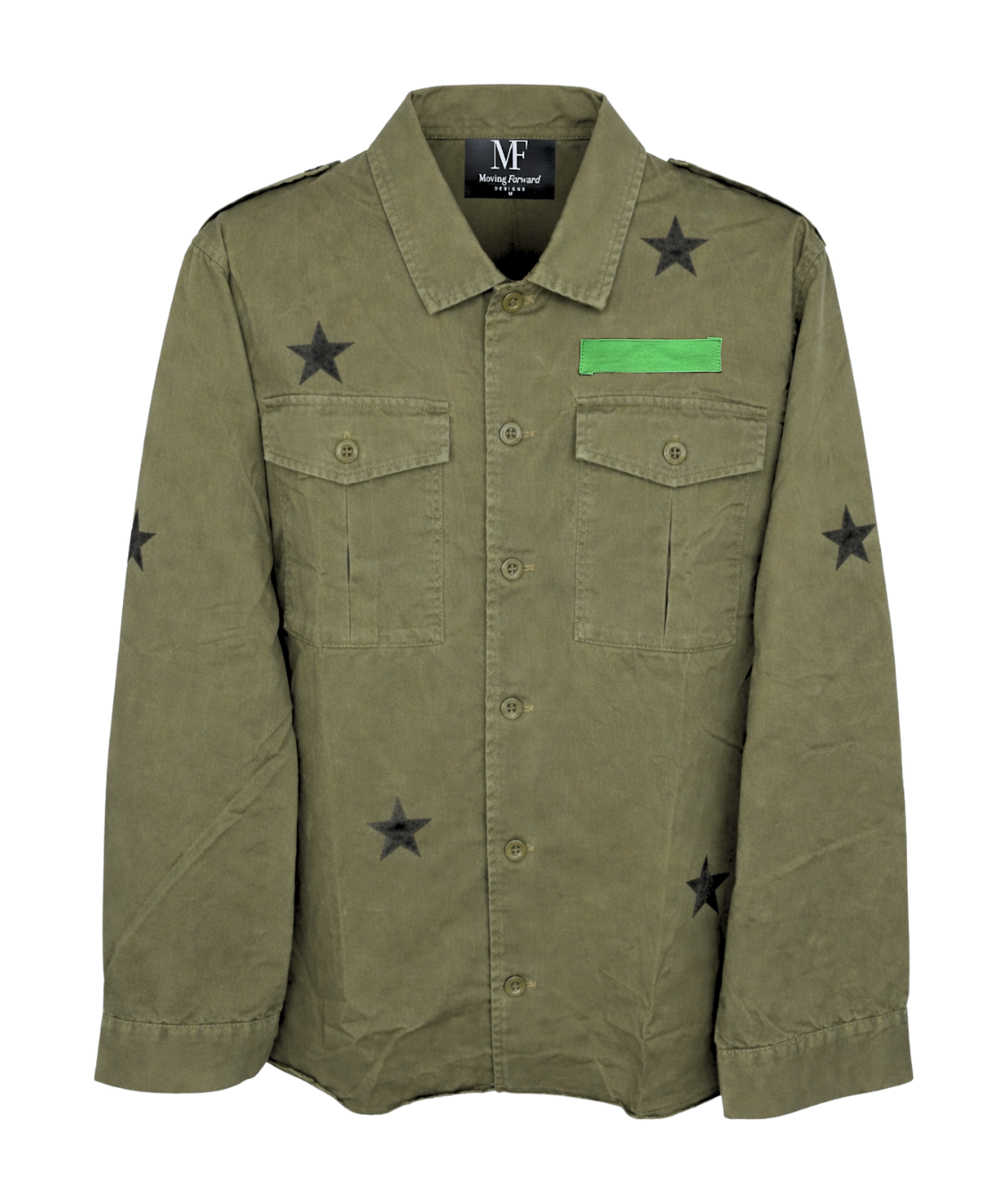Purdue University Script Army Green Shacket