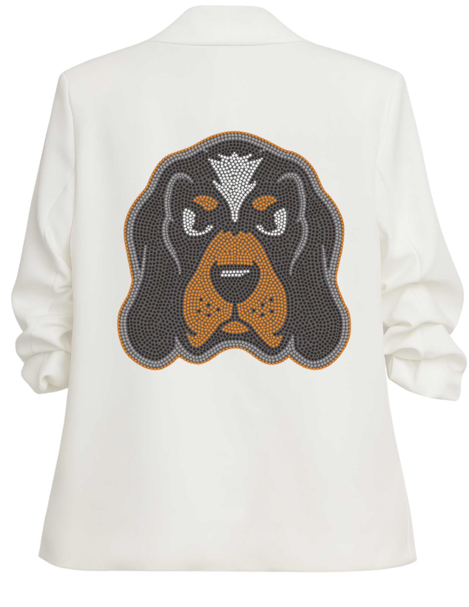 Tennessee Vols Smokey White Ruched Blazer