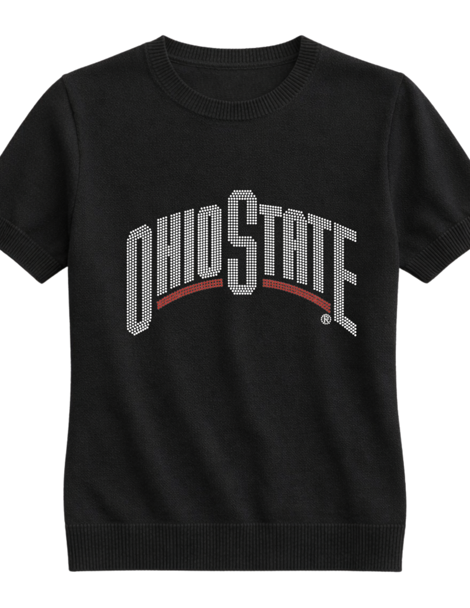 Ohio State Buckeye State Black Short Sleeve Sweater