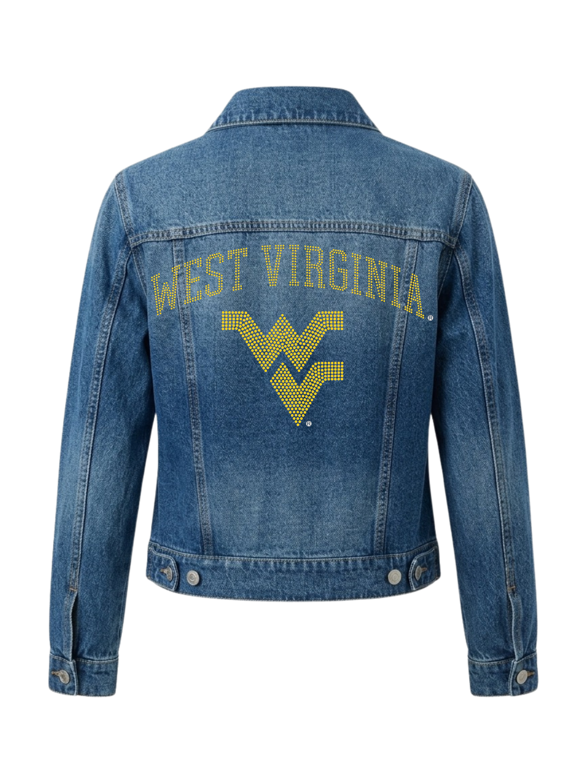 West Virginia Curve WV Blue Denim Jacket