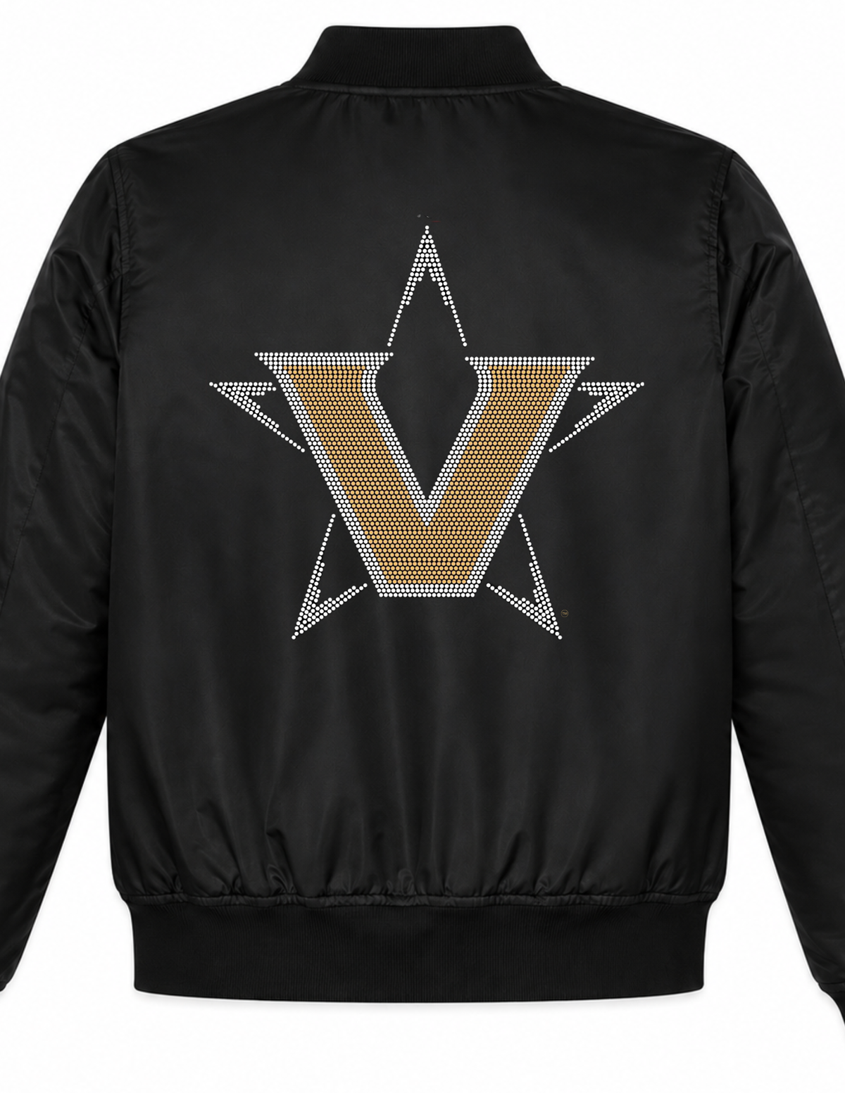 Vanderbilt University Star V Black Bomber Jacket