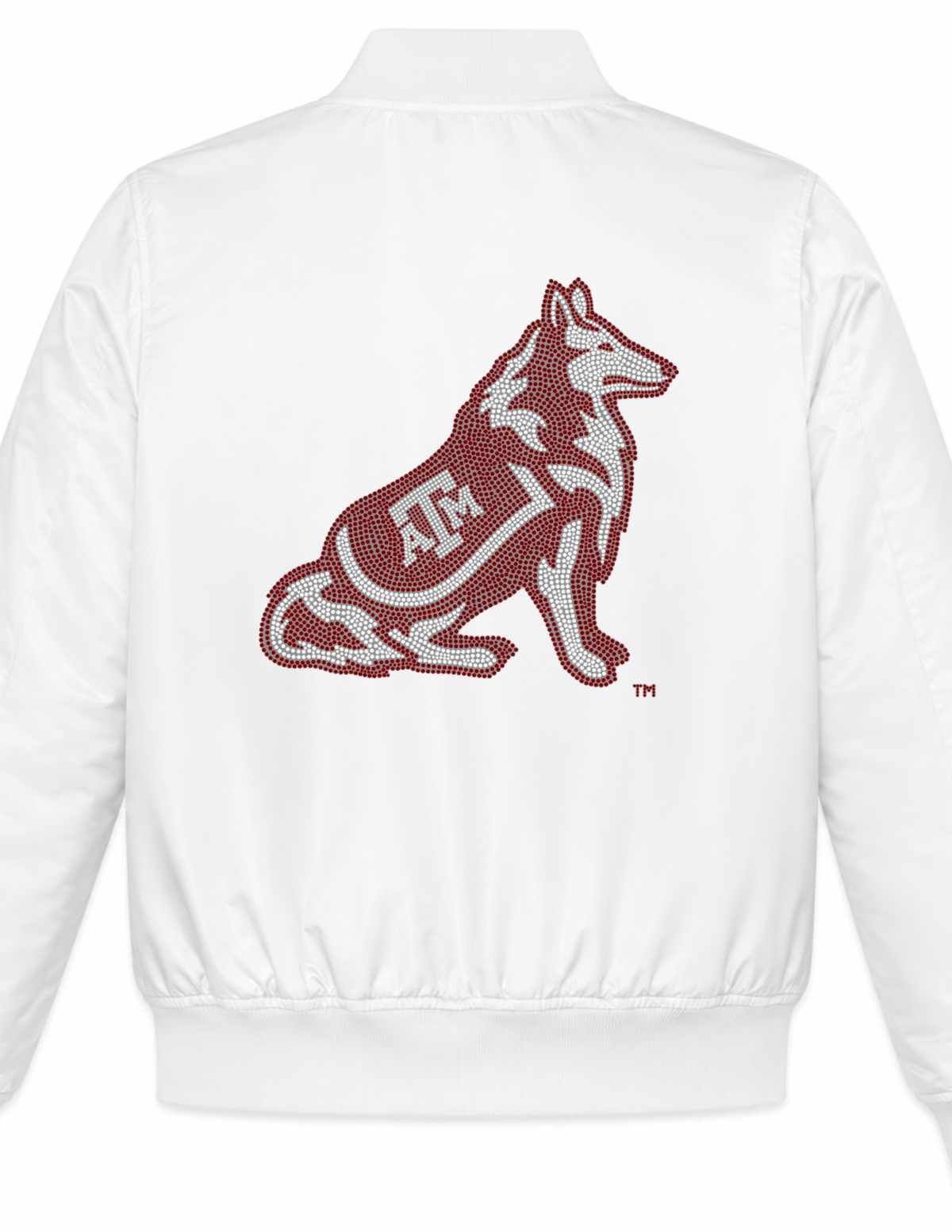 Texas A&M Reveille White Bomber Jacket