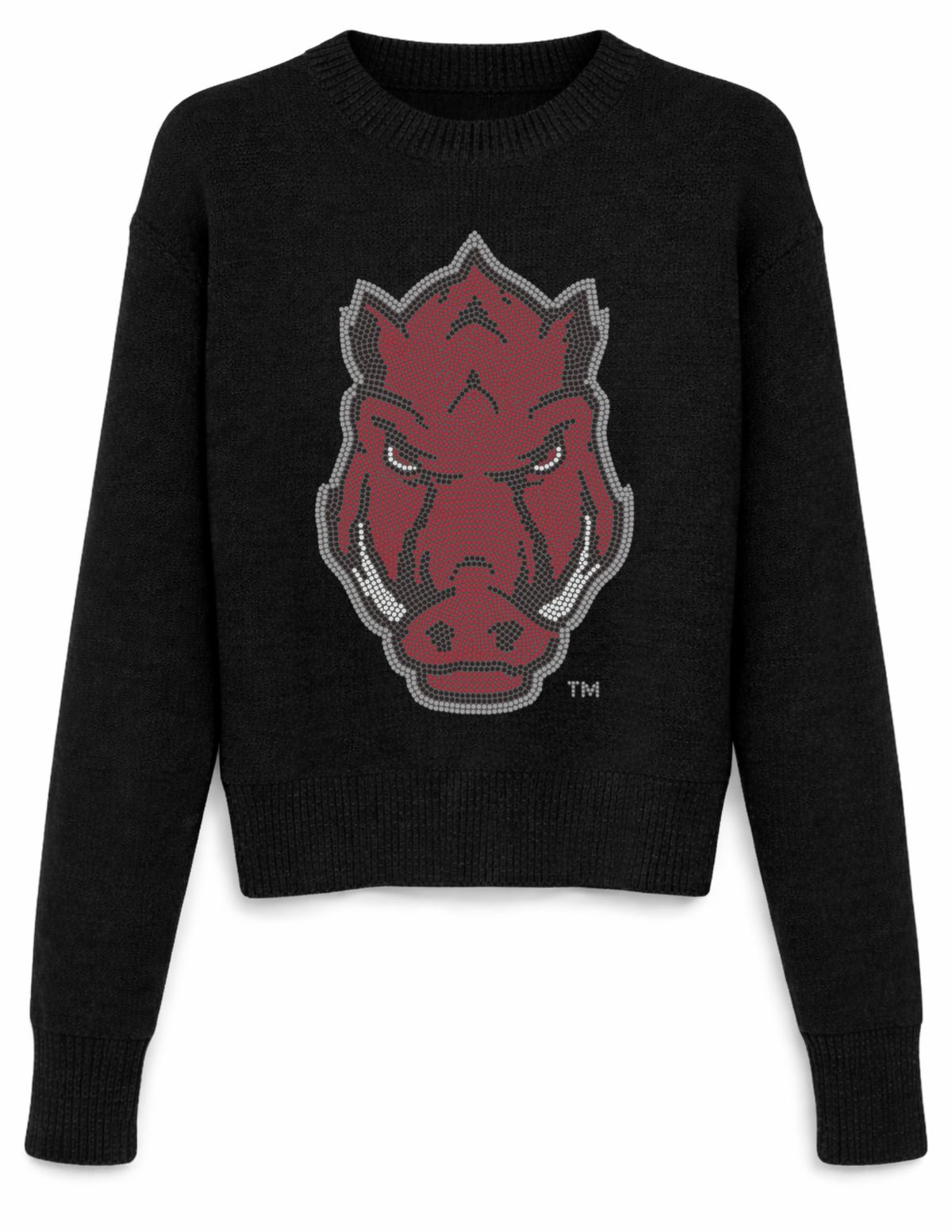 University of Arkansas Razorback Black Crewneck Sweater