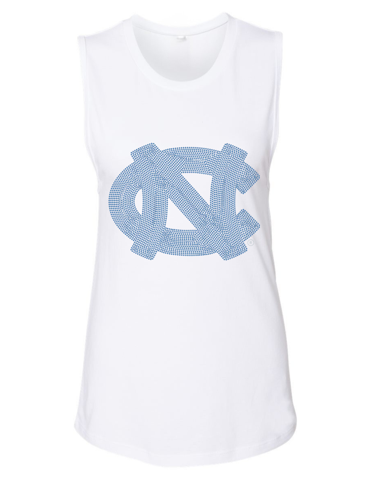 University of North Carolina Interlocking NC White Tank Top
