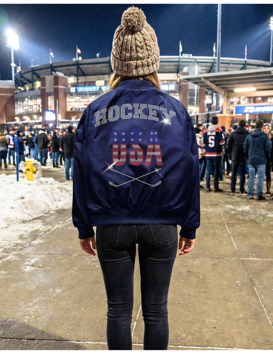 Team USA Hockey Game Day Navy Bomber Jacket