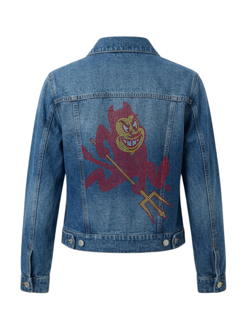 Arizona State Sparky The Sun Devils Blue Denim Jacket