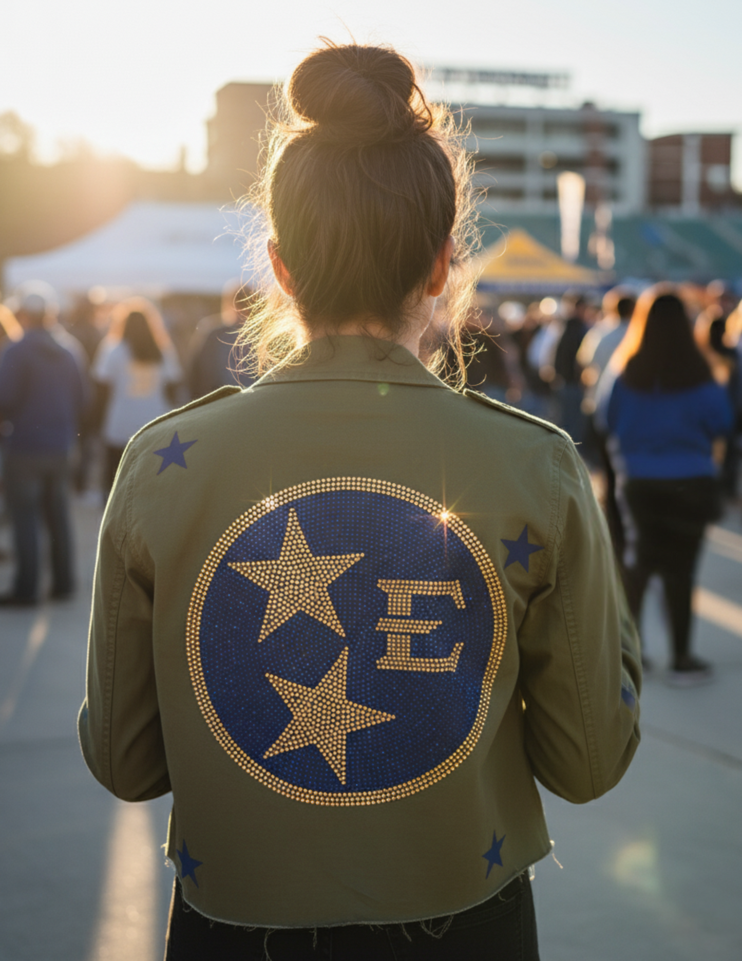 Licensed Game Day Shacket, Army Green, East Tennessee Circle