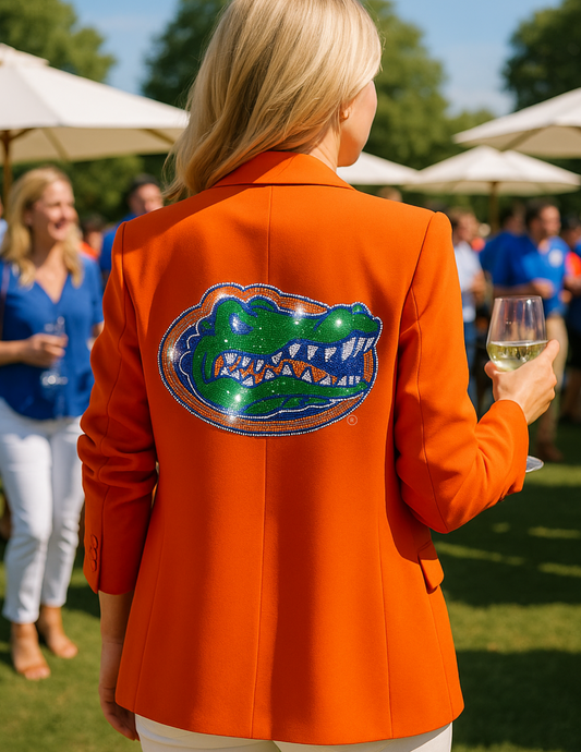 Licensed Game Day, Orange Blazer, Univ of Florida Gator