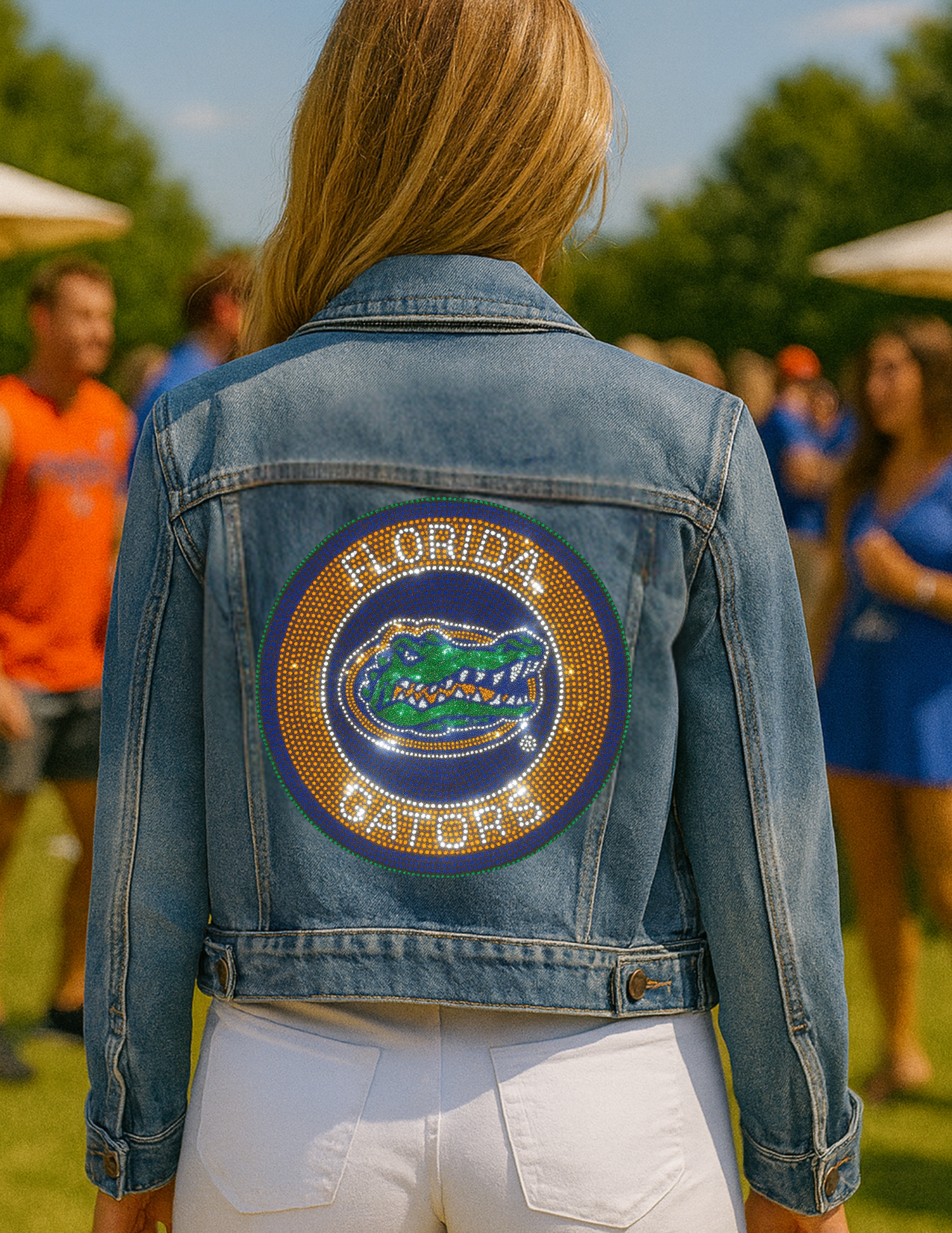 Licensed Game Day Jacket, Blue Denim, Circle Univ of Florida Gators